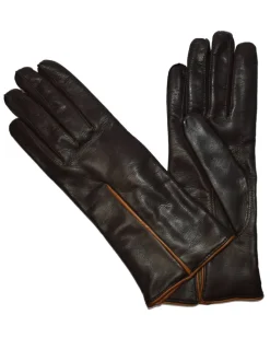 Guanti in pelle cuciture in contrasto art 81406