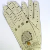 guanti in pelle da donna crema da guida art 8K32D