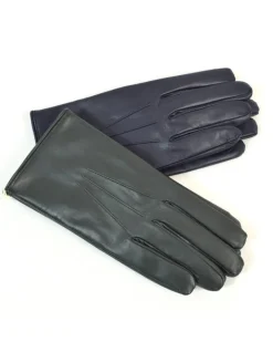 Guanti in pelle da uomo touch screen fodera lana art 81U03 touch