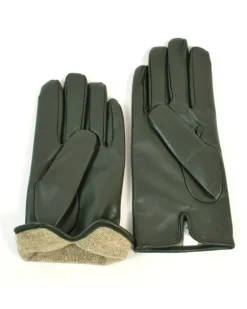 Guanti in pelle da uomo touch screen fodera lana art 81U03 touch