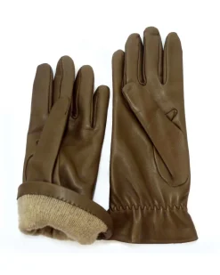 Guanti invernali in pelle da donna con dettaglio art. 8374