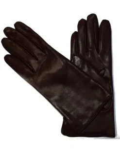 Guanti lisci in pelle fodera cashmere art 81255