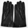guanti uomo classico in pelle colore nero tre cordoncini cuciti con fodera lana art 513CF