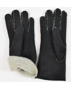 Guanto Donna in pelle Montone scamosciato mod merino_d