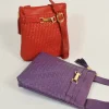 Lussuosa borsa a tracolla in pelle italiana intrecciata a mano art 11034w