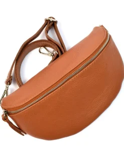 Marsupio a tracolla in pelle medio accessori argento art 3947na