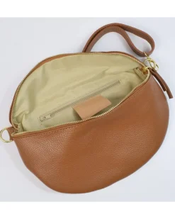 Marsupio a tracolla in pelle grande accessori oro art 1981or