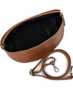 Marsupio a tracolla in pelle medio accessori argento art 3947na