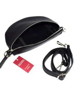 Marsupio a tracolla in pelle piccolo accessori argento art 3836na