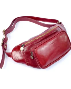 Marsupio uomo classico in pelle vacchetta