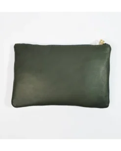 Pochette a bustina con 3 cerniere misura media in pelle intrecciato art 1752w