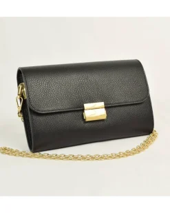 pochette in pelle grana dollaro con catena art 12883