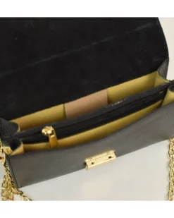 pochette in pelle grana dollaro con catena art 12883