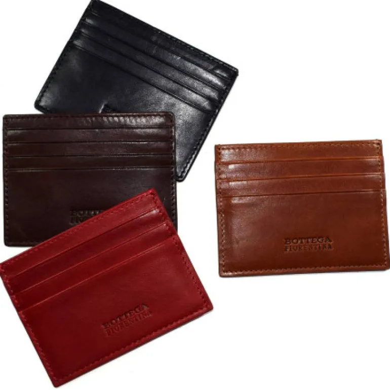 Porta carte di credito 6 fessure in pelle vacchetta art 6KT017