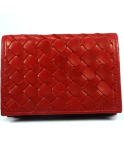 Portabiglietti da visita con finestra in pelle d agnello intrecciata art 1331_w_ww