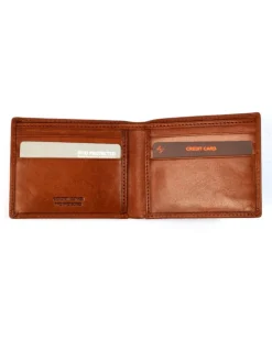Portafogli classico in vacchetta vegetale  6 tasche carte art 6KT005