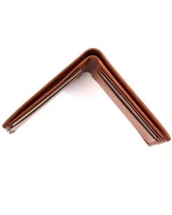 Portafogli classico in vacchetta vegetale  6 tasche carte art 6KT005