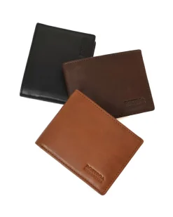 Portafoglio da uomo in pelle vegetale con pattina e portamonete euro  art 6kt080