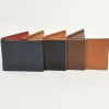 Portafoglio in pelle vegetale bicolore con portamonete e pattina art 6kd025_bic