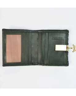 Portafoglio intrecciato clip compatto con portamonete  art 1662w