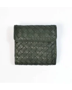 Portafoglio intrecciato clip compatto con portamonete  art 1662w