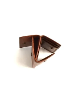 Portafoglio unisex compatto a tre ante in pelle vegetale art 6kt023