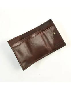 Portafoglio unisex compatto a tre ante in pelle vegetale art 6kt023