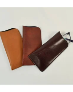 Portaocchiale unisex in pelle anticata per occhiali da sole art 1202