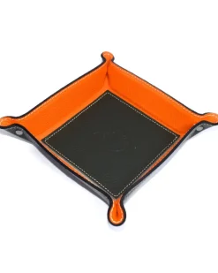 svuotatasche in pelle quadrato bicolore