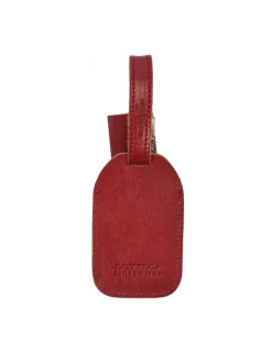 Targhetta porta indirizzo per valigia in pelle vacchetta art 1837 logo a secco