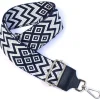 Tracolla in tessuto con  pelle acc nickel art 30565